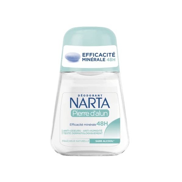 Narta Déodorant Femme à la Pierre dAlun Efficacité Minérale 48h, 50ml