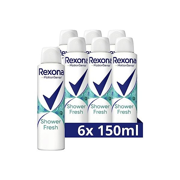 Rexona Lot de 6 déodorants Shower Fresh 150 ml