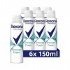 Rexona Lot de 6 déodorants Shower Fresh 150 ml