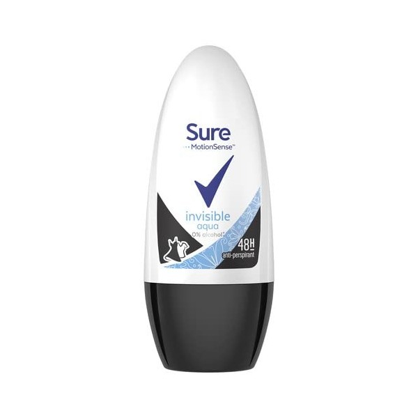 Sure Invisible Aqua Protection - Bâton de crème anti-transpirante pour femme - Fraîcheur propre et durable - Anti-transpirati