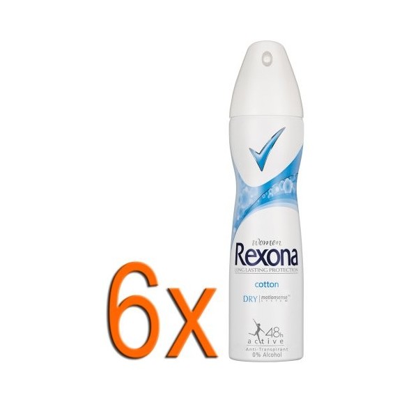 Rexona Lot de 6 déodorants en spray anti-transpirant 150 ml