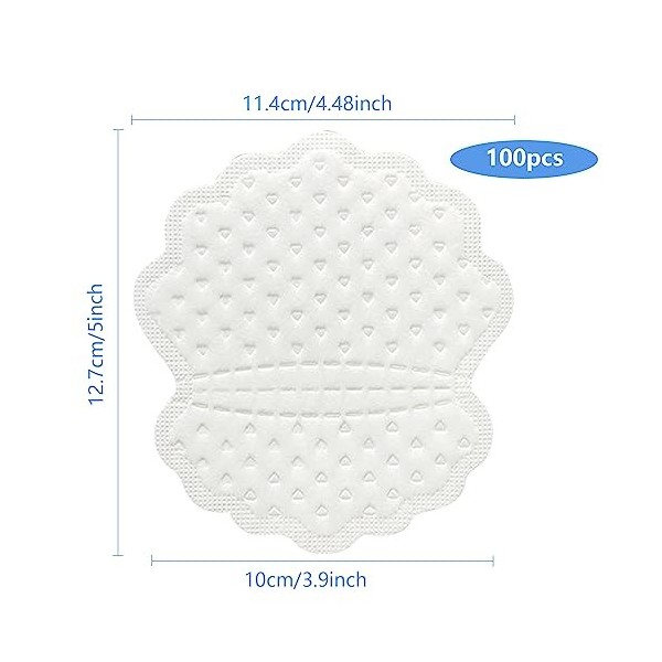 ZIOYA 100 Pièces Patch Anti Transpiration Coussinet Anti Transpirant Invisibles Coussinet Anti Transpirant Aisselles Patch Co