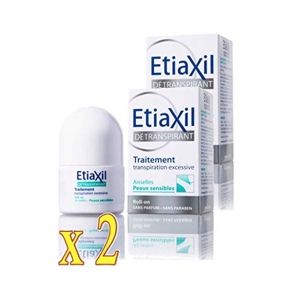 ETIAXIL DETRANSPIRANT LOT DE 2 BILLE PEAUX SENSIBLES