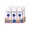 Nivea Pearl & Beauty Lot de 6 désodorisants Roll-On en lot de 6 x 50 ml, anti-transpirants avec extraits de perle, Déodorant 