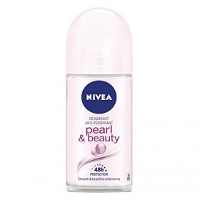 Nivea Pearl & Beauty Lot de 6 désodorisants Roll-On en lot de 6 x 50 ml, anti-transpirants avec extraits de perle, Déodorant 