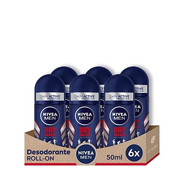 Nivea Men Déodorant Nivea Men dry impact W2 6 x 50 ml