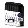 6 X Nivea Men invisible Noir et blanc Déodorant anti-transpirant 48h Roll On 50 ml