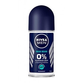 NIVEA Men Roll On Alu Free Ocean Déodorant sans aluminium 50 ml - 6 unités Frais 300 ml