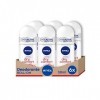 Nivea Dry Comfort - Déodorant Roll-On, en pack de 6 x 50 ml, anti-transpirant, formule double active avec double anti-transpi