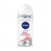 Nivea Dry Comfort - Déodorant Roll-On, en pack de 6 x 50 ml, anti-transpirant, formule double active avec double anti-transpi