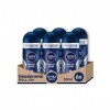 Nivea MEN Protect & Care Roll-On Déodorant anti-transpirant 6 x 50 ml, Déodorant homme avec 0 % dalcool, Deo Roll avec Nivea