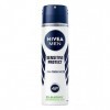 NIVEA MEN Sensitive Protect Déodorant en spray 150 ml anti-transpirant pour les peaux sensibles, protège contre lhumidité de