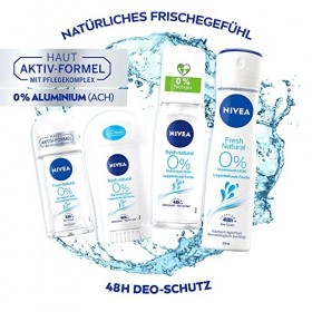 NIVEA Fresh Natural Déodorant en spray 150 ml sans aluminium ACH avec extraits de mer et formule rafraîchissante, déodora