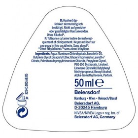 NIVEA Invisible for Black & White Déodorant à bille anti-transpirant 48h avec protection antibactérienne 50 ml