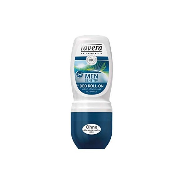 lavera Men sensitiv Deo Roll-on Citronnelle bio • Déodorante efficace pendant 24h • Vegan • Cosmétiques naturels • Ingrédient