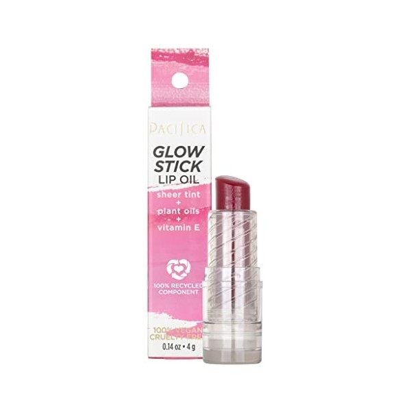 Pacifica Glow Stick Lèvres à lHuile Crush Crimson pour les Femmes 0.14 oz