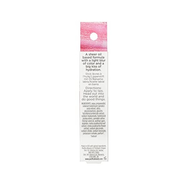 Pacifica Glow Stick Lèvres à lHuile Crush Crimson pour les Femmes 0.14 oz