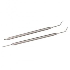 Outil de teinture de séparateur de cils, tiges de levage de cils en métal Peigne de queue à double tête incurvée à 45 degrés 