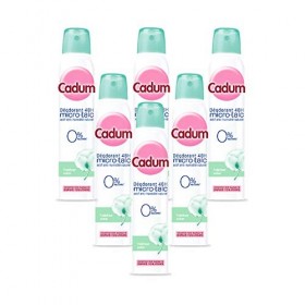 Cadum - Déodorant Femme Atomiseur Micro Talc Fraîcheur Coton Efficacité 48h - 200 ml - Pack de 6