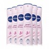 NIVEA Pearl & Beauty Lot de 6 déodorants anti-transpirants 48 h pour femme Parfum doux et extraits de perle 150 ml