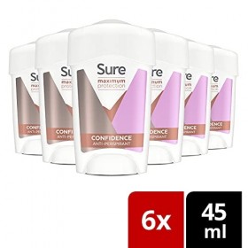 Sure Déodorant anti-transpirant Confidence Maximum pour femmes, 45 ml, paquet de 6