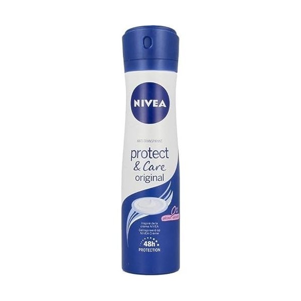 NIVEA Lot de 6 déodorants en spray pour femme « Protect & Care » 150 ml