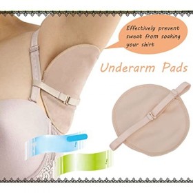 Lot de 2 coussinets réutilisables ajustés en coton respirant pour les aisselles et les aisselles pour homme et femme