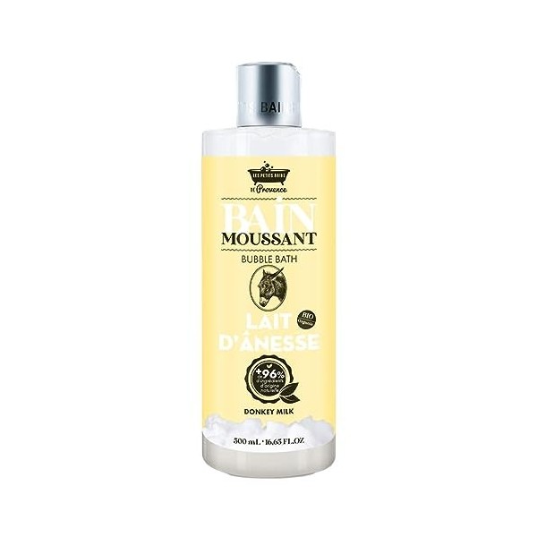 Bain Moussant Lait dÂnesse 500mL - Les Petits Bains de Provence