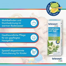 Tetesept - Additif de bain pour enfant - À base de 4 huiles essentielles - Idéal pour les périodes froides, la relaxation et 