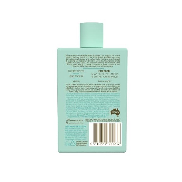 Jack N Jill Blissful Bubbles, Bubble Bath & Bubble Wand, Suitable For Sensitive Skin, 300ml