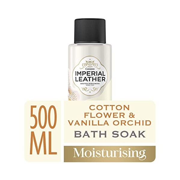 Imperial Leather Bain hydratant - Bain moussant riche et crémeux avec fleur de coton et orchidée vanille - Soin doux du corps