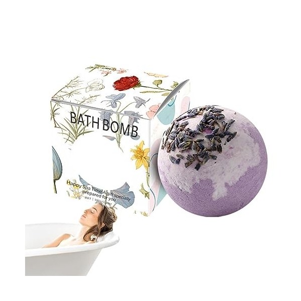 Elinrat Bain moussant Naturel,Spa Huile Essentielle Pétillante Naturelle Faite À La Main - Spa Fizzies, Accessoires de Bain p