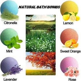 TTRWIN 12pcs Coffret Cadeau Boules de Bain, Bombes de Bain Moussant aux Huiles Essentielles Naturels, Soin pour Peau Sèche, S