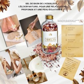 Bombes de bain et sel de bain rose de lHimalaya aux huiles essentielles. Fleur séchée. Ebook offert + surprise. set SPA Hydr