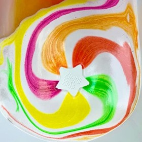 Grande bombe de bain étoilée de Zimpli Kids, crée magiquement un effet spécial arc-en-ciel, cadeaux danniversaire pour les e