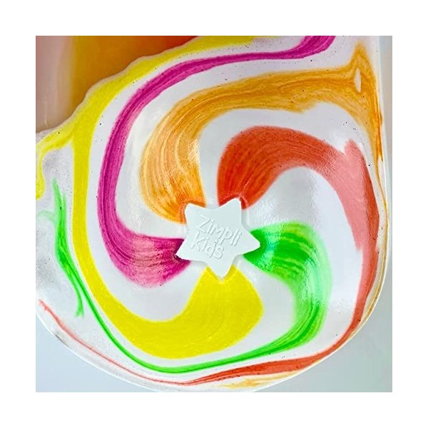 Grande bombe de bain étoilée de Zimpli Kids, crée magiquement un effet spécial arc-en-ciel, cadeaux danniversaire pour les e