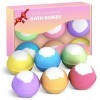 Coquimbo Bombes de Bain, 6pcs Coffret-Cadeau de Boule de Bain Aux Huiles Essentielles Naturelles, Boules de Bain Effervescent