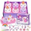 Tacobear Licorne Boule de Bain avec Bijoux Enfant Naturel Bombe de Bain Coffret avec Parfums de Fleur Boules Effervescente av