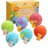 Bombe de Bain, yumcute 6pcs Coffret-Cadeau de Boule de Bain Aux Huiles Essentielles Naturelles, Produit Bain Enfant, Boule de