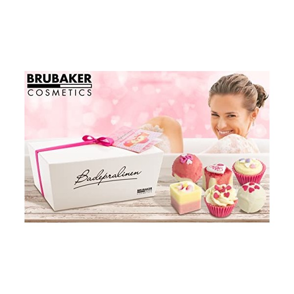 BRUBAKER Cosmetics Boules de bain - 6 Pièces - Coffret cadeau Blossom & Hearts - Vegan