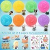 8pcs Bombe de Bain Enfant avec Surprise à lintérieur Chien Boule de Bain Naturelles Bain Moussant Coffret de Bombes de Bain 