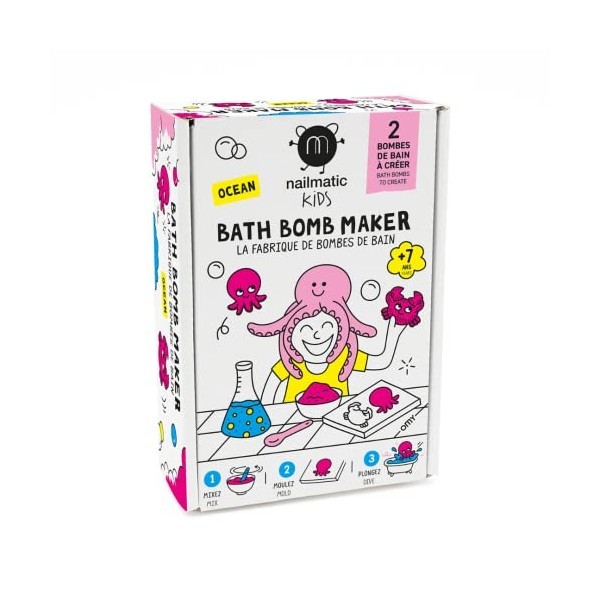 Nailmatic Kids Bath Bomb Maker Cosmos - DIY Enfant - Fabrique de Bombes de Bain Naturelles - Kit Bombes de Bain à Fabriquer -