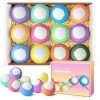 Bombe de Bain, Linkax Coffret Cadeau Femme Original, 12x Coffret de Bombes de Bain, Enfant Cadeau Boule de Bain Effervescent 