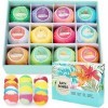 Ucradle Bombes de Bain, Boules de Bain, 12 Bombe de Bain Coffret Cadeau Effervescent Bain Boule de Bain Parfumées aux Huiles 