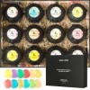 Grace & Stella - Bombe de Bain Bio et Vegan 12 Boules de Bain XL , Coffret Boule de Bain Femme Naturelle aux Huiles Essentie