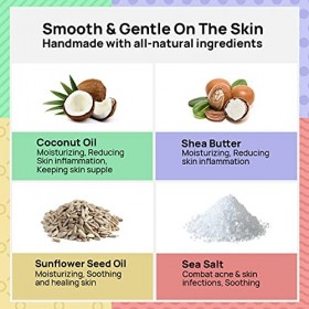 Lagunamoon 6PCS Bombes de Bain, Coffret-Cadeau de Boules de Bain aux Huiles Essentielles Bio Naturelles, Sel de Mer, Beurre d