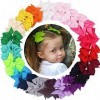 40pcs 3.5 inches Girls Kids Children Baby Hair Bows Alligator Hair Clips Grosgrain Ribbon Headbands 20 Pairs by Cellot