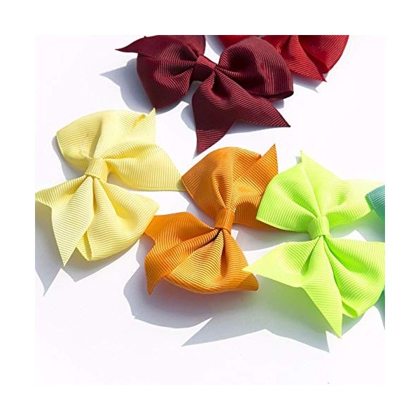 40pcs 3.5 inches Girls Kids Children Baby Hair Bows Alligator Hair Clips Grosgrain Ribbon Headbands 20 Pairs by Cellot