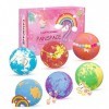 Panspace Bombe de Bain, 6 Bombes de Bain Naturelles pour enfants avec Jouet Surprise à lIntérieur, Bombes de Bain Spa Fizzie