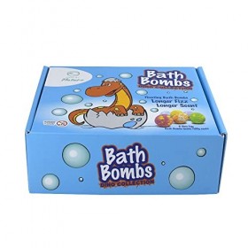 Lot de 6 bombes de bain en forme dœuf de dinosaure avec jouet surprise à lintérieur ! Kit de bombes de bain bio et naturell